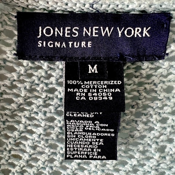 Sweaters - Jones New York Light Blue Knitted Sweater. Jones New York, Signature